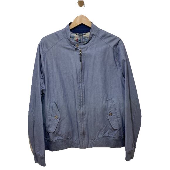 Ted Baker Jacket Full‎ Zip Lightweight Blue Cotton Blend Size Unknown - Picture 1 of 11